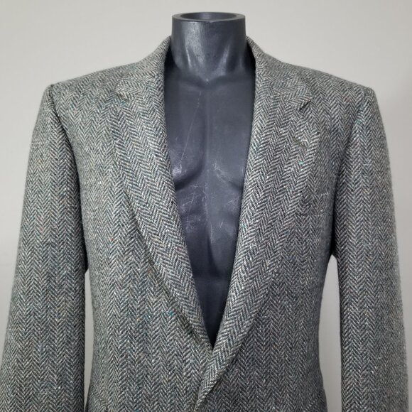 John Molloy Donegal Tweed Mens 42/44 Wool Sport Coat Blazer Jacket Ireland - Picture 2 of 10
